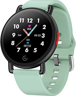 JXFY G22 Smart Watch, 1,3-inch kleurenscherm Full-touch Smart Watch, met continue hartslagmeter Bluetooth stappenteller armband (groen)