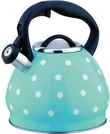 OOOFFFFFFFF Camping Kettle 3L Whistling Tea Kettle Stainless Steel Teapot for Stove Ergonomic Coffee Pot with Heat-Proof Handle (Black)