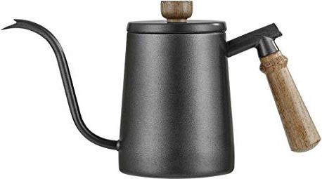 OOOFFFFFFFF 350ml Gooseneck Tea Kettle Long Narrow Spout Coffee Maker With Wooden Handle (Size : 350ml) (Color : 350ml) (B 600ml)