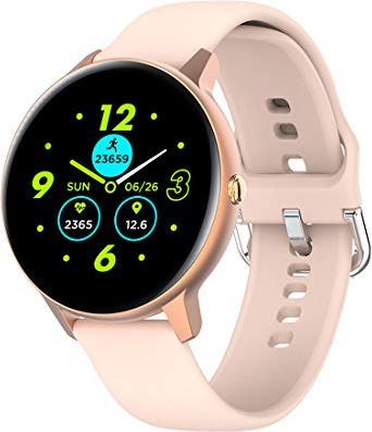 JXFY W68 Smart Horloge voor Vrouwen, IP67 Waterdichte Hartslag Fitness Tracker Vrouwen Smart Band Polsband SmartWatch voor 4.4 en hoger, IOS 9.0 en hoger (B)