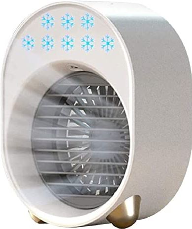 F66enghuijun Draagbare Airconditioner Fan, Mini USB Fan Air Cooler Luchtbevochtiger Persoonlijke Luchtkoeler Misting Ventilator for Thuis Kantoor Room Desktop Luchtkoeling Conditioning Purifier (Color : A)