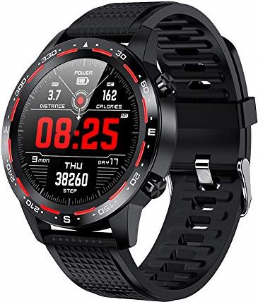JXFY L12 Smart Watch, IP68 Waterdichte Bluetooth Call ECG+PPG Hartslag Fitness Tracker Bloeddruk Sport Smartwatch (A)