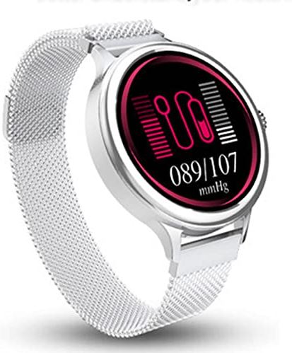 JXFY Touch Smart Watch ?,1.1 '' Fcreen Fitness Tracker voor vrouwen, Smartwatch met oproepherinnering/stappenteller, IP67 waterdicht fitnesshorloge Smart Watch voor Android/Ios telefoon, goud (zilver)