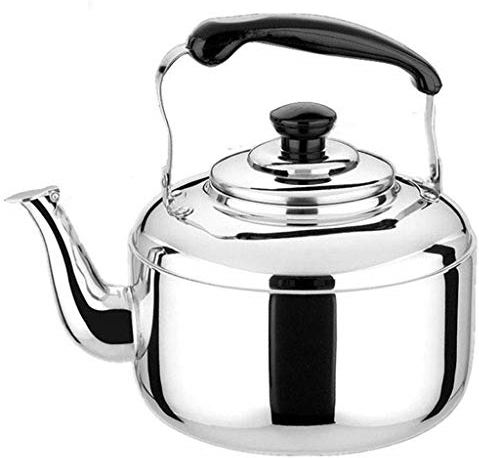 OOOFFFFFFFF Stainless steel kettle gas Household whistle sound boiling water kettle gas cooker universal 4L/5L/6L (Size : 6L)