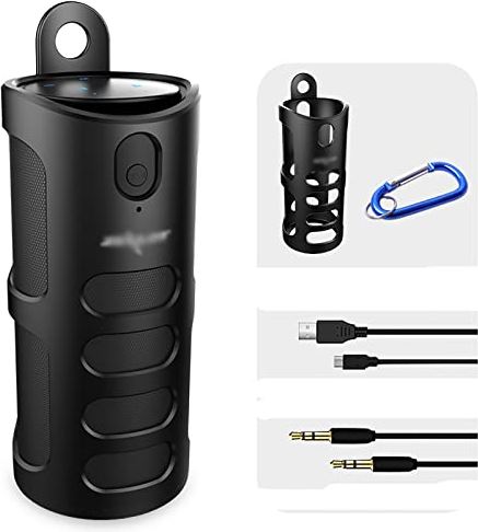 OOOFFFFFFFF Bluetooth Speaker/high Volume Outdoor Karaoke Riding Dual Speaker Stereo Mini Speaker subwoofer (Color : Black)
