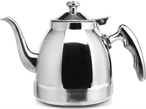 OOOFFFFFFFF Kettle suitable for home kitchen stainless steel kettle induction cooker gas stove whistle filter teapot silver 1.5L