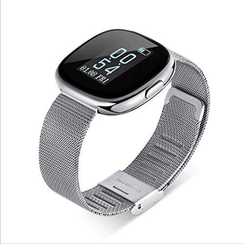 OOOFFFFFFFF Square Smart Touch Screen Multi-Function Watch Men's Sports Electronic Watch Black Technology Waterproof Student Simple Square Screen (Color : Silver)
