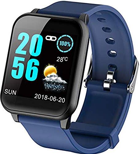 JHDDPH3 Smartwatch Fitness Tracker Hartslag Monitor Bloeddruk Smart Horloges for Android IOS Stappenteller Activiteit Tracker horloge sporthorloge (Color : Blue)
