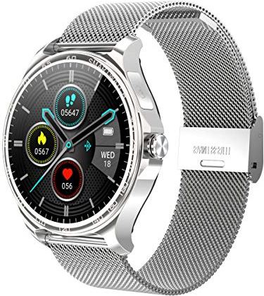 JXFY R26 Smart Horloge Bluetooth Hand Gratis Volledige Touch Fitness Tracker Band Mannen Vrouwen ECG Hartslag Ronde Muziek Sport Smartwatch (H)