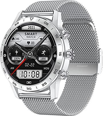 QNMM 1.39 Inch Smart Watch, Bluetooth 5.0 Chip, DIY Horloge Gezichten IP68 Waterdichte Klok Fitness Tracker Hartslagmeter Sport Smartwatch voor Mannen Vrouwen