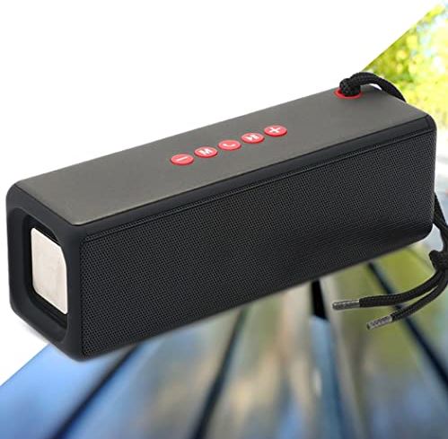 Anbayqg AUX/TF/USB Draadloze Draagbare Luidspreker, Waterdichte FM-Radioluidspreker, Stereokolom Soundbar, Draagbare Bluetooth-Luidspreker Voor Buiten,zwart
