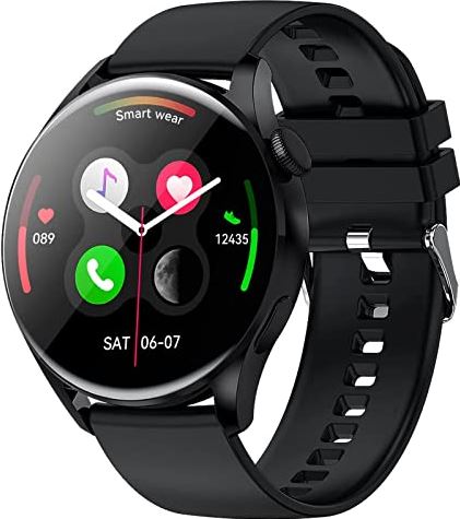 DOOK Smart horloge met Bluetooth-oproep, 1,3-inch touchscreen-fitnesstracker voor mannen met hartslagbloedzuurstof en slaapmonitor, IP67 waterdicht met 7 sportmodi Smartwatch voor Android iOS