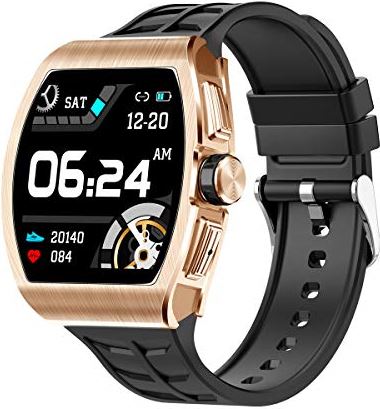 JXFY Zakelijke Sport Smart Horloge voor Vrouwen Mannen, TK18 Hartslag Bloeddrukmeter Bluetooth Call Clock Fitness Tracker Smartwatch, voor Android IOS (A)