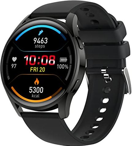 DOOK Smart horloge, 1,32" volledig touchscreen smartwatch, fitnesstracker met hartslag- en slaapmonitor, IP68 waterdicht stappentellerhorloge voor heren, dames, compatibel met iOS en Android