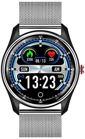 JXFY MX9 ECG Business Smart Horloge Mannen Vrouwen Hartslag Bloeddrukmeter Sport Smartwatch Klok voor Android IOS (C)