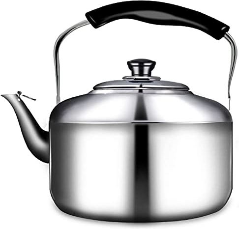 OOOFFFFFFFF Stove Top Whistling Kettle Tea Kettle for Stove Top Stainless Steel Whistling with Cold Ergonomic Handle and Filter Holes Gas Kettle with Whistle (7.5L) (3L)