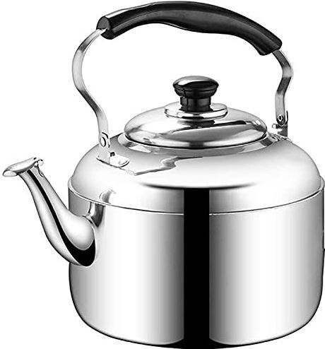 OOOFFFFFFFF Whistling Kettle Whistle Teapot Stainless Steel Ergonomic Handle for Stove Top 4-8L Large Capacity Household Teapot Stovetop Kettle