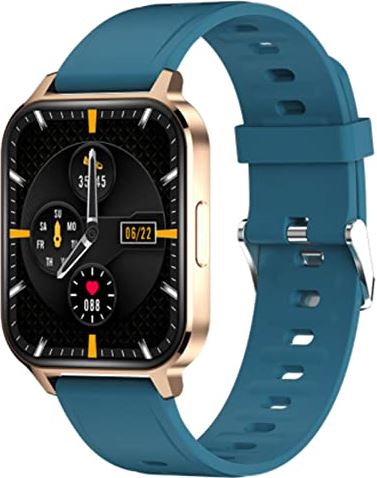 JXFY Slimme Horloges, Fitness Tracker Horloges voor Mannen Vrouwen, 1.7-Inch Kleur Display Fitness Horloge IP68 Waterdicht 24 Sport Modes Stappenteller Inkomende Call Bluetooth, Zwart (Goud)