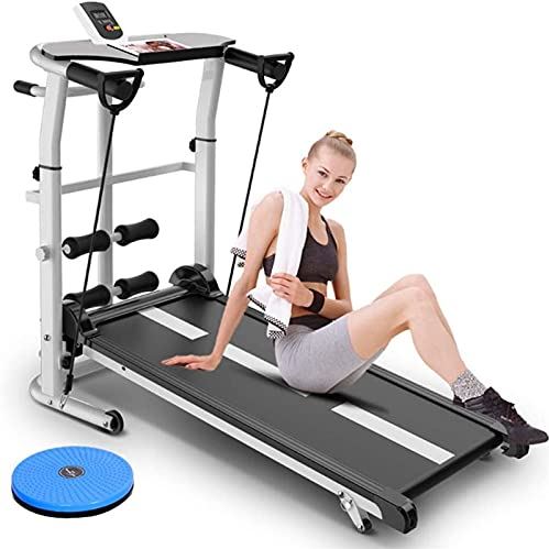OOOFFFFFFFF Folding Treadmill Electric Motorized Running Machine 3 in 1 Multifunction Household Treadmill Jogging with Incline Fat Burning - Home Gym with LCD Monitor