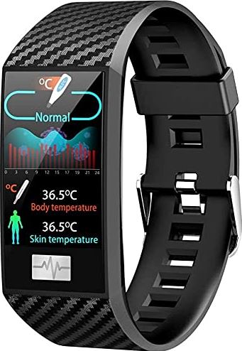 JHDDPH3 Smartwatch Fitness Trackers Horloges Vrouwen Mannen Touchscreen Android IOS Smart Horloge Armband Hartslag Monitor Bloeddruk Monitor Stappenteller Waterdicht sporthorloge (Color : Black)