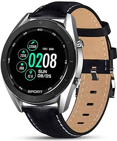 JXFY DT99 Smart Horloge IP68 Waterdichte Ronde HD Scherm ECG Detectie Veranderlijke Wijzerplaten Smartwatch Fitness Tracker Mannen (D)