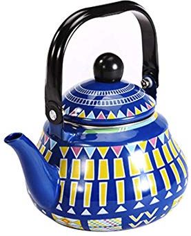 OOOFFFFFFFF Kettle Enamel Kettle 1.5L/2L/2.5L for Induction Cooker Gas Stoves Colorful Coffee Maker Cool Boiling Water Pot Water Teapot Thermos for Hob Or Stove Top Cooker Gas Stoves (Blue 2L)