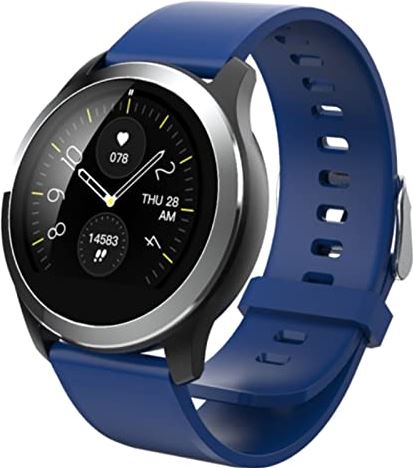 CHYAJIG Slimme Horloge Slimme horloge IP68 Waterdichte hartslag sporthorloges Bluetooth smartwatch for Android IOS for vrouwen Men-stappenteller (Color : BLUE)
