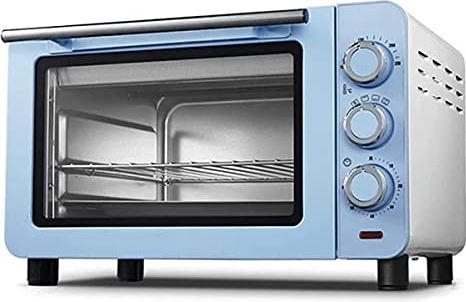 SUNWEIHAOA Tafelmodel Elektrische Oven 15L Huishoudelijke Automatische Elektrische Oven 1200W Met 60 Minuten Timer, Inclusief Gegrild Net, Bakpan En Anti-Brandende Handschoenen (Kleur: Blauw) (Blauw) (Blauw) Es