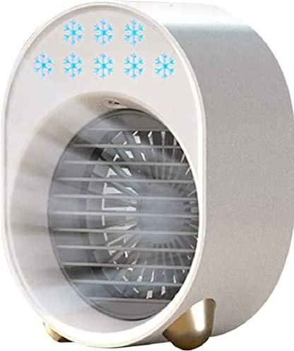 YFSDX Draagbare luchtkoeler mini USB Ventilator Airconditioner Luchtbevochtiger for Thuis Kantoor Room Desktop Luchtkoeling Conditioning Purifier (Color : White, Size : As the picture shows)