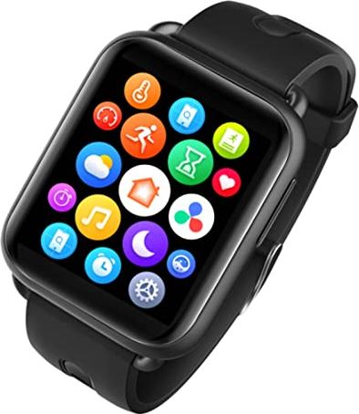 JXFY Smart Watch voor mannen vrouwen, Smartwatch voor Android Ios telefoons met 1.69 '' volledig scherm, inkomende oproep, sedentaire herinnering, stopwatch, stappenteller, IP67 waterdichte fitness tracker