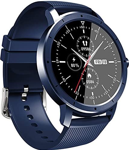 JHDDPH3 Smartwatch HW21 Smart Watch Unisex, IP67 Waterdichte Slaapmotion Monitor, Informatie Push Wekker, Camera Control Muziek Controle sporthorloge (Color : Blue)