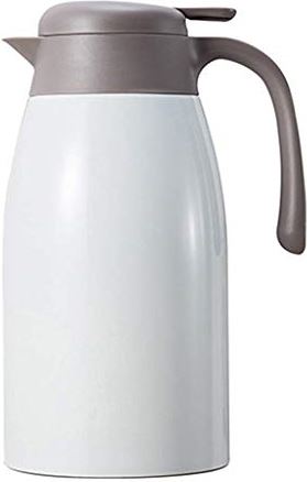 MRTYU-UY Koffiepot 316 roestvrijstalen isolatieketel 2.0L koelwaterfles met grote capaciteit (kleur: zwart) (wit)