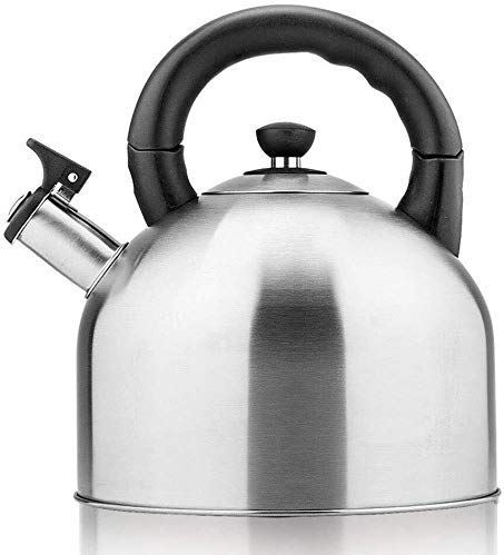 OOOFFFFFFFF Whistling Gas Kettle 304 Stainless Steel Automatic Whistle Fashion Kitchen Induction Cooker Gas General 4.4L Teapot Coffee Pot (Color : Pink) (Stainless Steel)