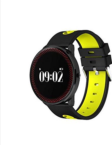 OOOFFFFFFFF Smart Wristband 0.95" OLED IP67 Waterproof Activity Tracker Support Heart Rate Monitor Bluetooth Smart Watch for Apple iOS Android Phone (Color : Yellow)