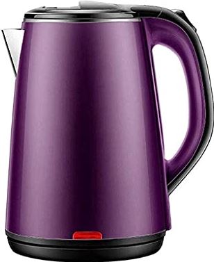 OOOFFFFFFFF hot Water Kettle Electric Electric Fast Boil Jug Kettle with Reusable Filter Double Walled Insulation Silicone Sealed Boil Dry Protection 1.8 Litre 1500w Purple Stainless Steel