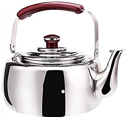 OOOFFFFFFFF Tea Kettle teapot 5L/6L Stainless Steel Stove Kettle with Heat-Resistant Handle Induction Cooker Gas General Automatic Whistle (Size : 6L)