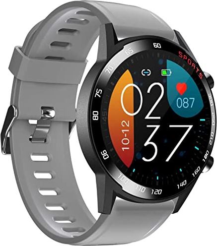 Sacbno 1.3 Inch Round Screen Hd Color Screen Watch, Smart Watch For Android And IOS, With Sleep Monitor Waterproof Smartwatch Sport Bracelet Pedometer Step Calories (Color : Grey)