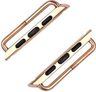 AONAON xiaojunjia 10pcs Lot Rvs Adapter Watchband for Apple Watch Band 38 40 41 42 45 44mm for Serie 2 3 4 5 6 7Connector Accessoires (Band Color : Rose gold 42 or 44 or 45mm)