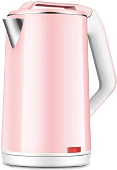 MRTYU-UY Roestvrijstalen waterkoker, roestvrijstalen automatische uitschakeling huishoudelijke grote capaciteit 24 uur isolatie 1500W (roze)