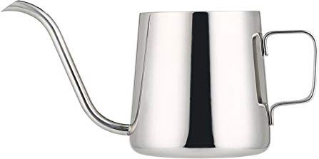 Yousiju Drip Coffee Waterkoker pot roestvrij staal zwanenhals tuit Kettle for Barista Hanging Ear Coffee (Kleur: Zilver)