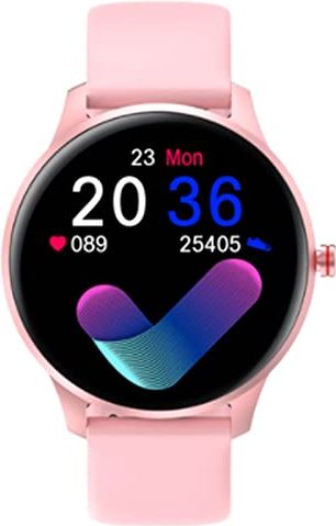 JXFY Smart Watch Activity Tracker Waterdicht Fitness Tracker Horloge met Bluetooth, Wekker Smart Band Calorieën Stappenteller voor Vrouwen Mannen, Azure Blauw (Cherry Blossom Roze)