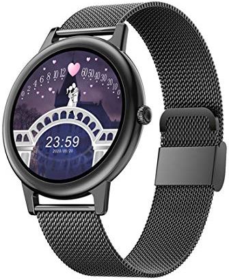 JXFY E10 Ultra Dunne Smart Horloge Vrouwen Volledige Touchscreen Bluetooth Sport Tracker Fitness Horloge Smartwatch Voor Android IOS (B)