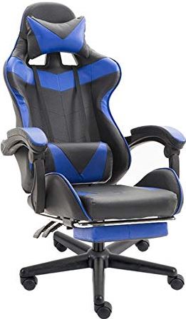 LIUCHANG High Race Gaming Chair Pu Lederen kantoor stoelstoel terug en zitkussen for Pc Spellen Kantoorstoel (blauw Maat: 70 x 70 x 125 cm) liujiapeng55 (Color : Red, Size : 70X70X125CM)