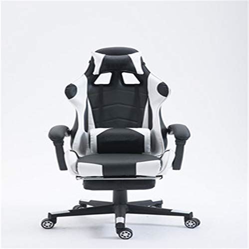 LIUCHANG Racing gaming stoel armleuning roteerbare kantoor vrijetijd internet cafe gaming stoel (kleur: blauw1 maat: One size) liujiapeng55 (Color : White2, Size : One Size)