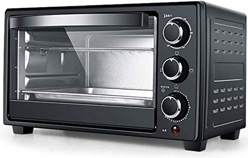 SUNWEIHAOA Mini-Oven 23 L, Elektrische Oven 1300 W Instelbare Temperatuur 70-250 ? En 60 Minuten Timer Met 3 Verwarmingsfuncties Voor Bakken Koken Grill (Roze) (Zwart) Esthetisch En Praktisch