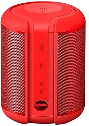 OOOFFFFFFFF Bluetooth Speaker Portable Speaker Bluetooth 4.2 with Super Powerful bass-3D Mode IPX5 Waterproof Suitable for Party Travel Home Outdoors Black (Color : Red)