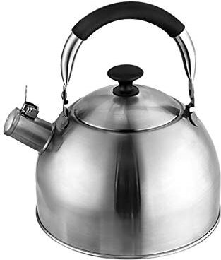OOOFFFFFFFF 304 stainless steel kettle whistle 3L thickening complex gas cooker sounding kettle anti-scalding silicone (Size : 4.5L)