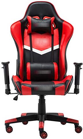 MRTYU-UY Gaming-videogamestoel Ergonomische draaistoel Racing Gaming PU-leer Verstelbare fauteuil, 70 * 70 * 127cm Gaming-stoel voor volwassen racecomputer (Kleur: Rood, Maat: 70X70X127CM) (Rood 70X70X127CM)