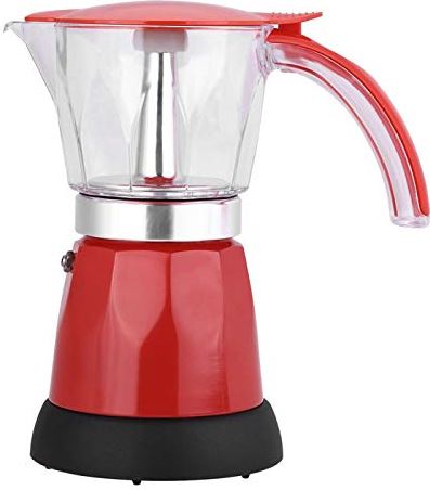 Jiawu 480 W elektrisch koffiezetapparaat, koffiezetapparaat pot, hoge taaiheid voor kantoor koffie maken voor thuis(rood)