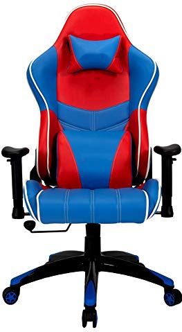 MRTYU-UY Gaming Chair Gaming Chair Bureaustoel Racing Chair Zwaar Ergonomische Hoge Rug Computer Ergonomische Gaming Stoel (Kleur: Blauw, Maat: 124-133x52x60cm) (Blauw 124)